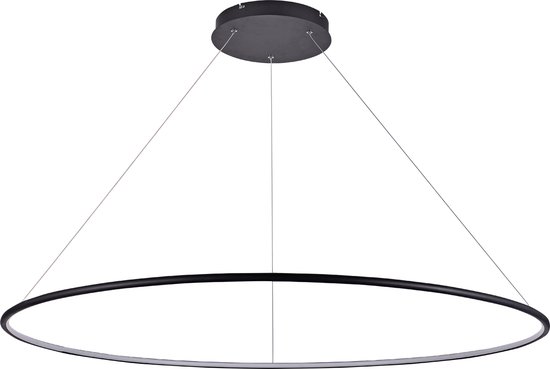Lampe cercle blanche ou noire 64 W LED 120 cm