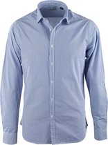 Dstrezzed - Shirt Blauw Streep - XL - Heren - Slim-fit