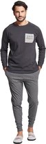 Sorbetto Pyjama Hercules Heren Katoen Zwart Maat L