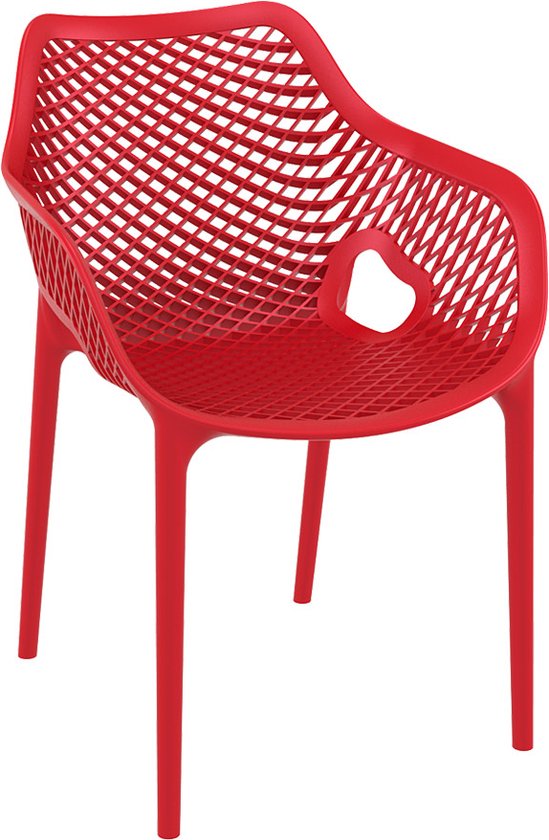 Chaise de jardin / patio Alterego en plastique rouge 'SISTER' | bol.