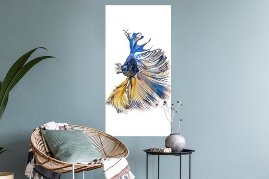 Stickers muraux - Film autocollant - Poisson - Staart - Blauw - 40x80 cm - Film adhésif - Stickers muraux Chambre d'enfant - Papier peint autocollant