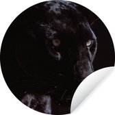 Wallpaper Circle - Panthère - Animal - Zwart - ⌀ 30 cm - Wall Circle - Auto-adhésif - Wallpaper Sticker