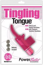 Bundle - PowerBullet - Tingling Tongue Bullet Vinger Vibrator- Roze met glijmiddel