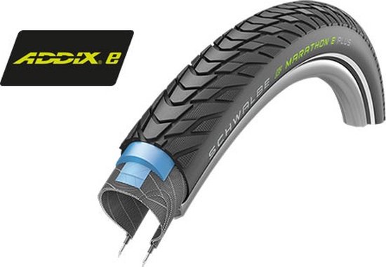 Schwalbe Buitenband - Marathon E-Plus - 28 inch x 1.40 - Fietsband - Zwart Reflecterend van Schwalbe — afbeelding 3