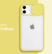 Mercury Goospery - Telefoonhoesje geschikt voor iPhone 13 Pro Max - Camera Slide Case - Back Cover - Geel