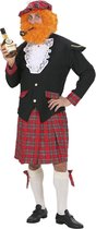 Widmann - Landen Thema Kostuum - Schotse Man Highlander Kilt Kostuum - Rood, Zwart - Large - Carnavalskleding - Verkleedkleding