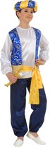 Widmann - 1001 Nacht & Arabisch & Midden-Oosten Kostuum - Blauw Geel Arabische Prins Jongen Compleet Kostuum - Blauw, Geel - Maat 128 - Carnavalskleding - Verkleedkleding