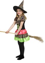 Heksen kostuum met kleurrijke stippen voor meisjes - Verkleedkleding - 140/152