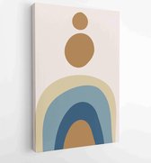 Canvas schilderij - Earth tones organic shape Art design for poster, print, cover, wallpaper, Minimal and natural wall art. Vector illustration. 2 -    – 1843005235 - 115*75 Vertic