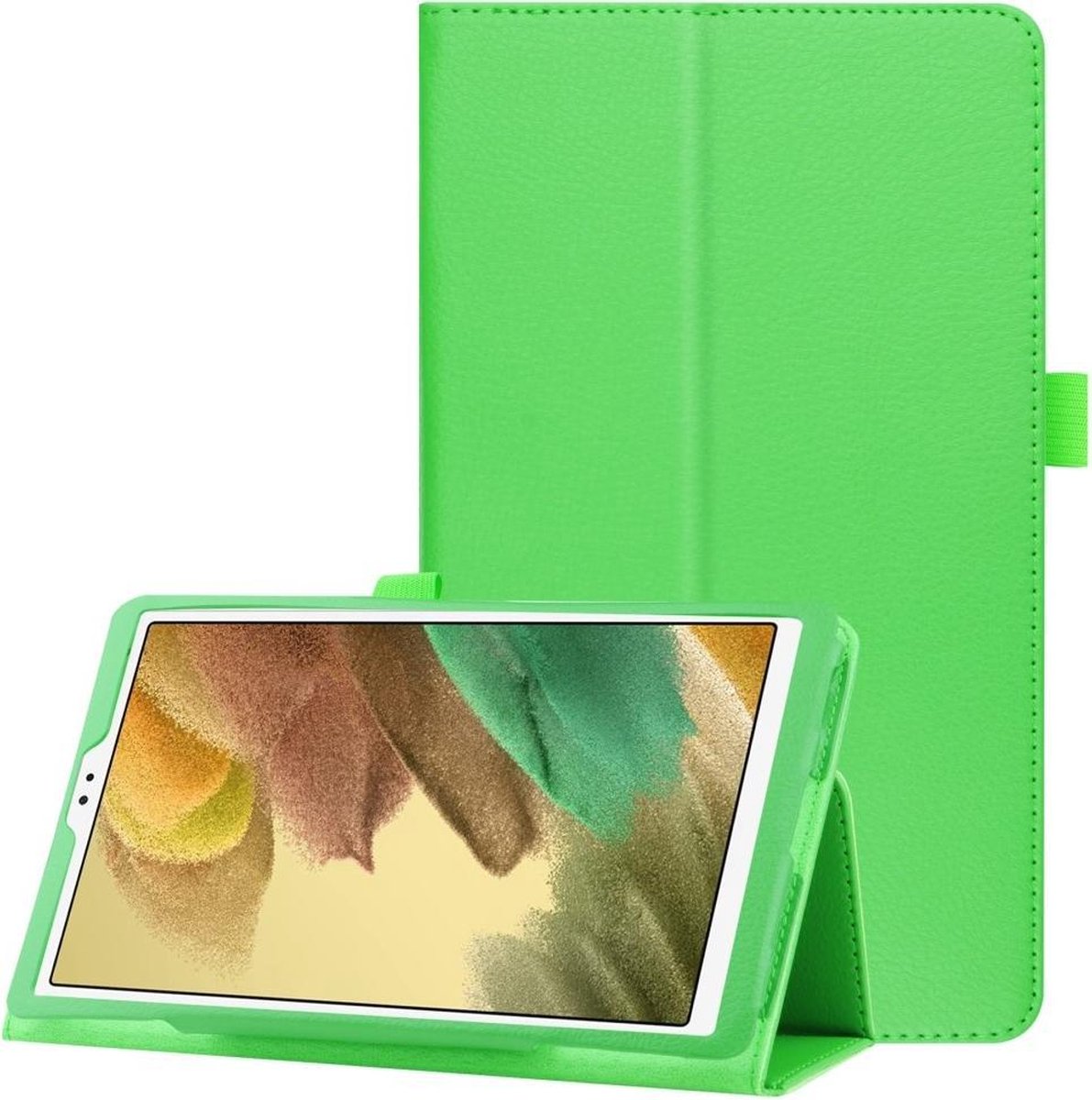 Lunso - Stand flip sleepcover hoes - Geschikt voor Samsung Galaxy Tab A7 Lite - Groen