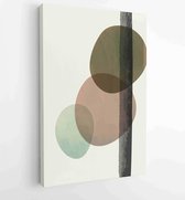 Canvas schilderij - Earth tones organic shape Art design for poster, print, cover, wallpaper, Minimal and natural wall art. 2 -    – 1859561356 - 80*60 Vertical