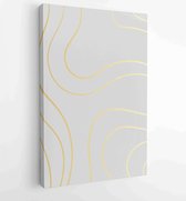 Canvas schilderij - Abstract geometry frame, line arts, and Art deco pattern background. Use for wedding invitation, cover, VIP card, print, poster and wallpaper. 3 -    – 18332296