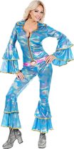 Widmann - ABBA Kostuum - Agnetha Disco Queen Zweden - Vrouw - blauw - Large - Carnavalskleding - Verkleedkleding