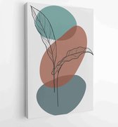 Canvas schilderij - Abstract Plant Art design for print, cover, wallpaper, Minimal and natural wall art. Vector illustration. 3 -    – 1814260226 - 50*40 Vertical