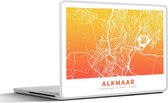 Laptop sticker - 12.3 inch - Stadskaart - Alkmaar - Geel - Nederland - 30x22cm - Laptopstickers - Laptop skin - Cover