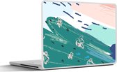 Laptop sticker - 17.3 inch - Zomer - Abstract - Vlek - 40x30cm - Laptopstickers - Laptop skin - Cover