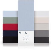 Blumtal Hoeslaken - Fitted Sheet - Jersey - Katoen -  160 x 200 x 30 cm - Lichtblauw