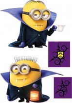 muursticker Minions Dracula 29,7 x 42 cm geel 2-delig