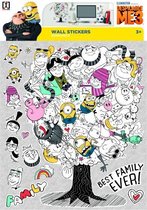 muursticker Minions Three junior 50 x 70 cm vinyl wit