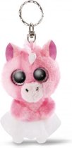 sleutelhanger Glubschis unicorn junior 9 cm pluche roze