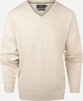 Steppin' Out Herfst/Winter 2021 Trui Fine Merino Vneck Mannen - Regular Fit - Wol - Beige (L)