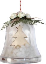 Joy!Crafts Kerstversiering - Transparante Kerstklokken met houten kerstboom