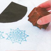 Fabric creations block printing small 3,8x3,2cm flourish
