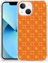 Hoesje ontwerpen Geschikt voor iPhone13 mini Telefoon Hoesje met doorzichtige rand Batik Orange