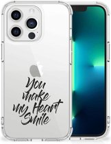 Telefoon Hoesje Geschikt voor iPhone 13 Pro Telefoonhoesje met transparante rand Heart Smile