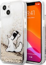 Karl Lagerfeld Liquid Glitter Backcase hoesje iPhone 13 Goud