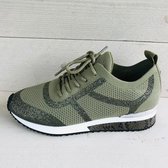 Lastrada knitted sneaker kaki (groen)