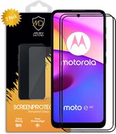 2-Pack Motorola Moto E40 - Moto E30 Screenprotectors - MobyDefend Screensaver Met Zwarte Randen - Gehard Glas - Glasplaatjes Geschikt Voor Motorola Moto E40 - Moto E30