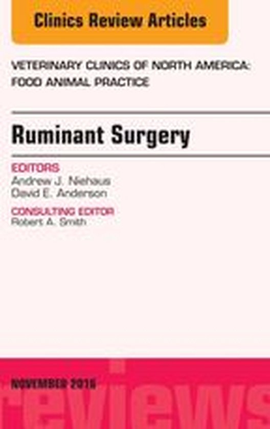 The Clinics: Veterinary Medicine Volume 32-3 - Ruminant Surg ... - cover