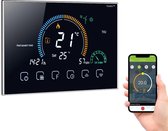 TechU™ Smart Thermostaat Relax – Zwart – Alleen voor Gas Boiler – App & Wifi – Google Assistant & Amazon Alexa