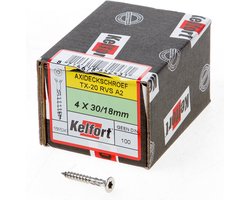 Kelfort Vlonderschroef platverzonken kop RVS A2 T20 4.0 x 30/18mm