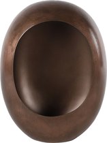 Non-Branded Theelichthouder Eggy 34,5 x 25 cm Staal Bruin