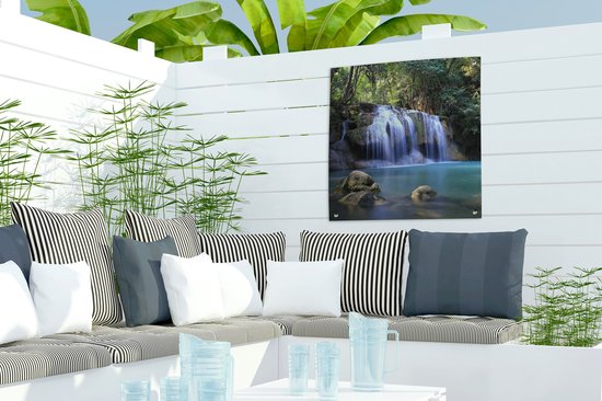 Posters de Posters de jardin Rochers sous les cascades du Parc National d'Erawan - 50x50 cm