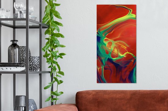 Toile Peinture Art - Encre - Couleurs - Psychédélique - 40x80 cm - Décoration murale