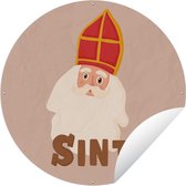 Tuincirkel Chocolade - Sinterklaas - Sint - Kinderen - Jongens - Meisjes - Kind - 150x150 cm - Ronde Tuinposter - Buiten