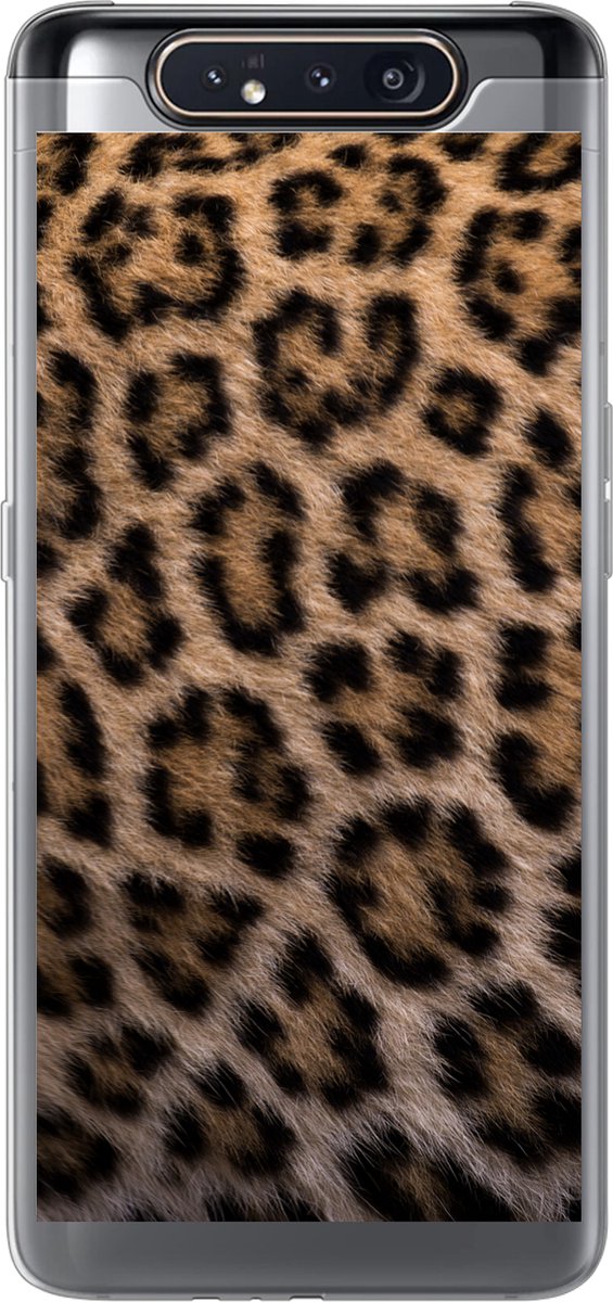 Telefoonhoesje Geschikt voor Samsung Galaxy A80 hoesje - Panterprint - Siliconen Telefoonhoesje Telefoonhoesje
