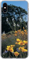 Geschikt voor iPhone Xs hoesje - Bloemen - Natuur - Kleur - Siliconen Telefoonhoesje