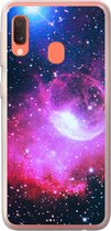 Geschikt voor Samsung Galaxy A20e hoesje - Heelal - Planeten - Roze - Jongens - Meisjes - Kinderen - Siliconen Telefoonhoesje