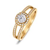 FAVS Damen-Damenring 375er Gelbgold 57 Zirkonia 50 Geelgoud 32011597