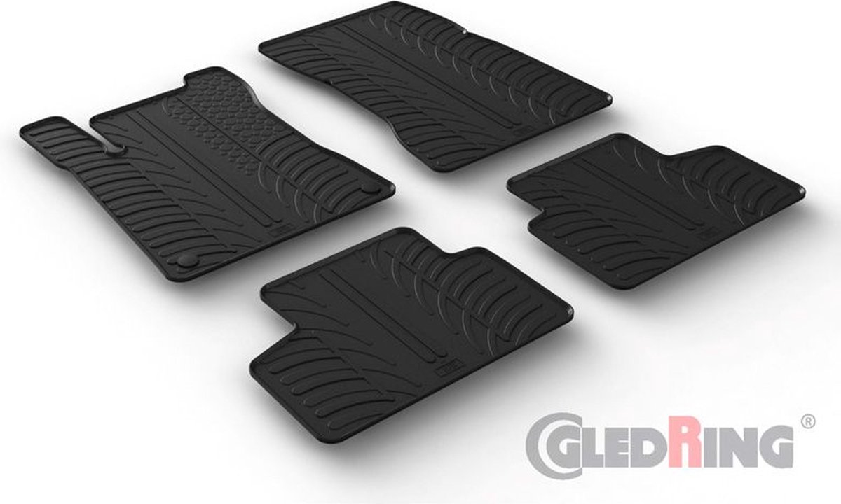 Rubbermatten passend voor Mercedes GLB (X247) 11/2019- (T profiel 4-delig montageclips)