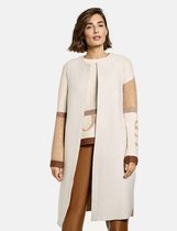 GERRY WEBER Dames Lang vest van scuba Ivory-46