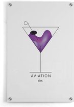 Walljar - Aviation Cocktail - Muurdecoratie - Plexiglas schilderij