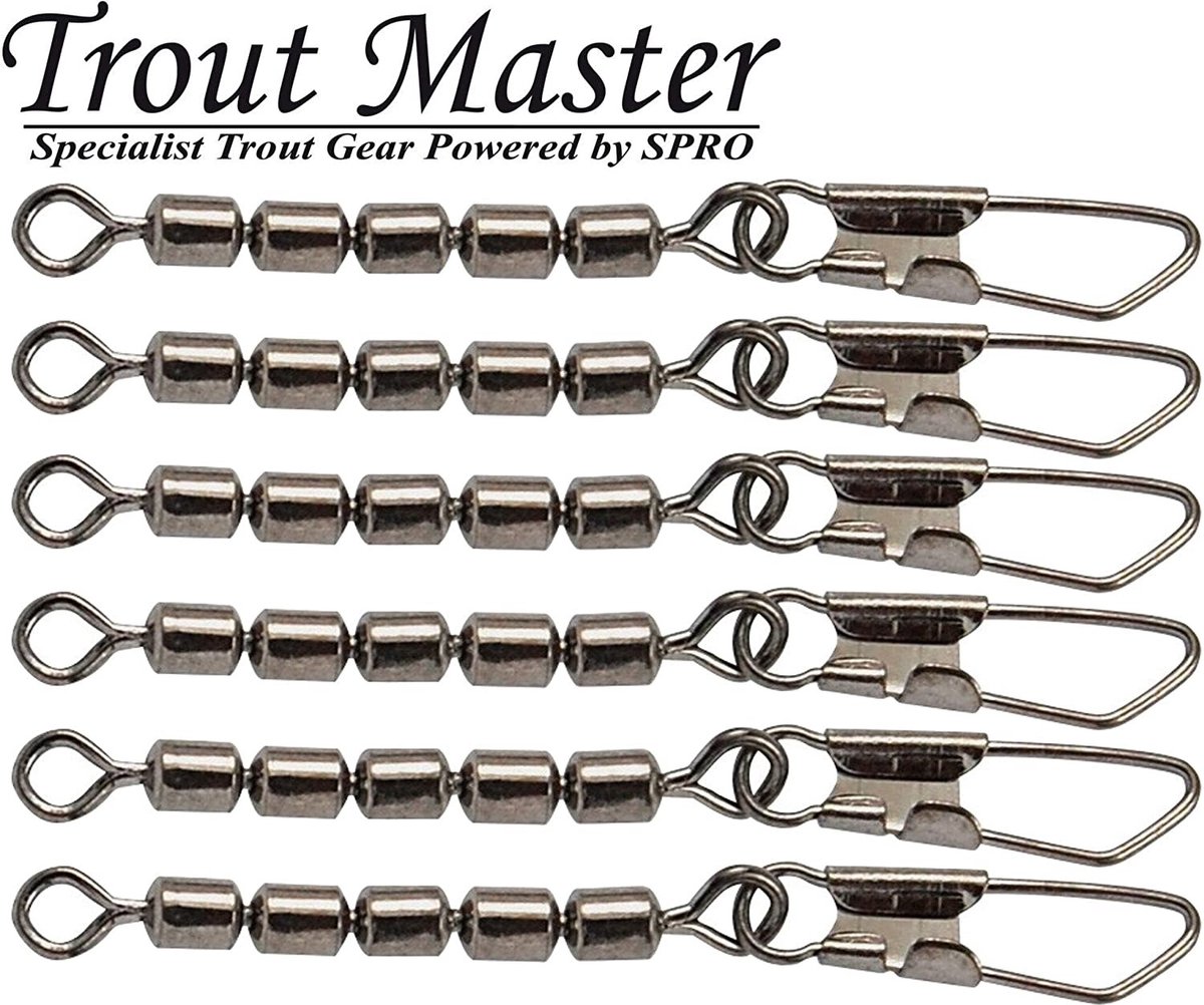 Trout Master 5 Barrel Snap Swivel (6 pcs) - Maat : 18 - Trout Master
