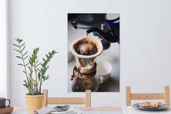 Le Café filtre est fait à l'ancienne toile 60x90 cm - Tirage photo sur toile (Décoration murale salon / chambre)
