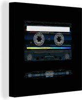 Visage de cassettes toile 2cm 90x90 cm - Tirage photo sur toile (Décoration murale salon / chambre)