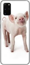 Coque Samsung Galaxy S20 Plus - Cochon - Animaux - Wit - Siliconen - Sinterklaas - Noël - Cadeaux - Cadeaux chaussures